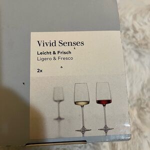 Zwiesel Glas Vivid Senses Light & Fresh Wine Glasses New Box Pair Gift